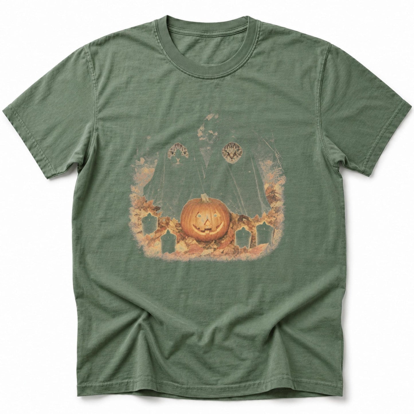 Catty Ghosts T-Shirt Moss / S 32552342416152500907 T-Shirt