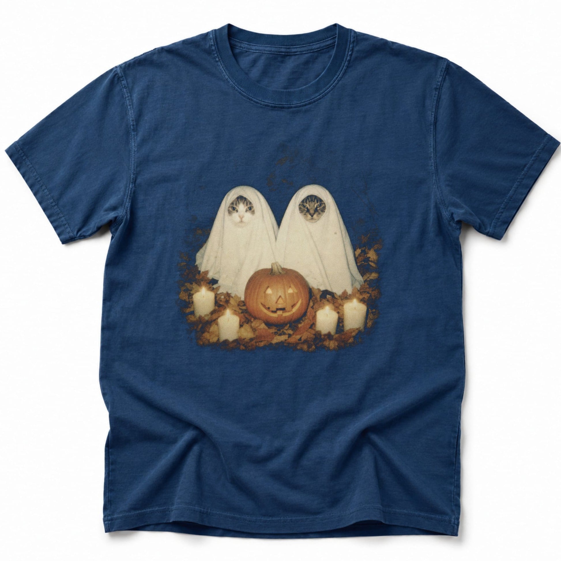 Catty Ghosts T-Shirt Navy / S 21096422409174795157 T-Shirt
