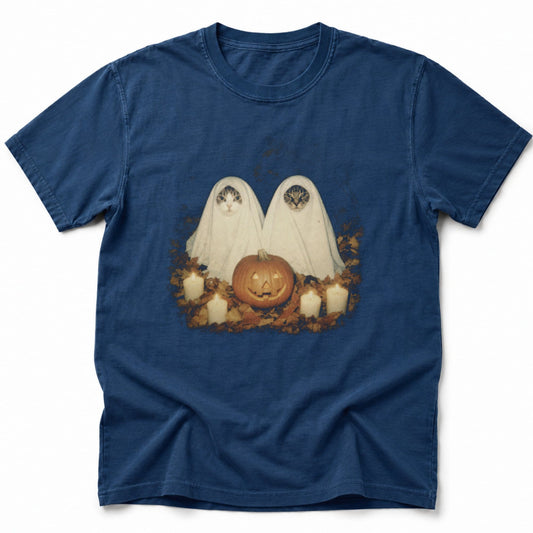 Catty Ghosts T-Shirt Navy / S 21096422409174795157 T-Shirt