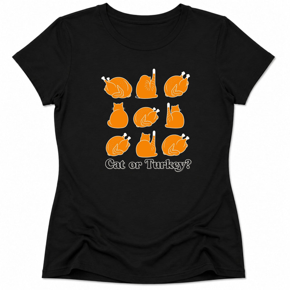 Caturkey Womens Tee S / Black 33876059905535634013 T-Shirt