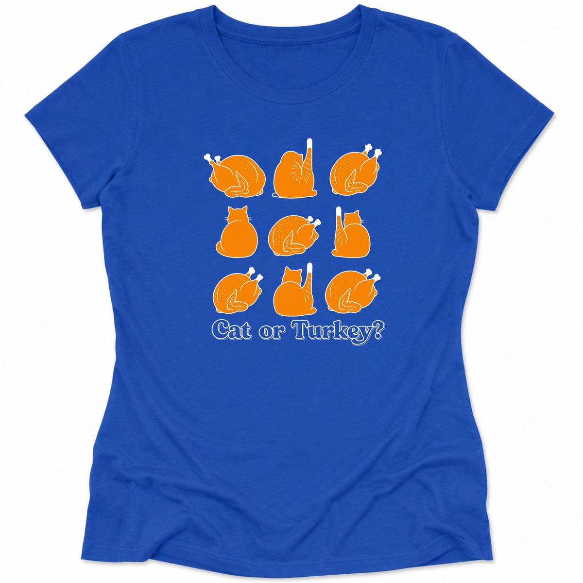 Caturkey Womens Tee S / True Royal 22859016481579032597 T-Shirt