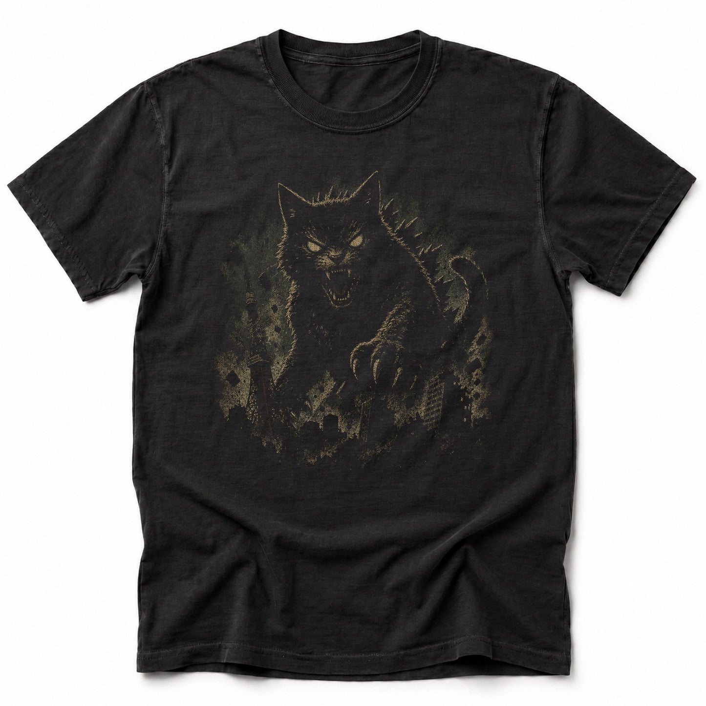 Catzilla Catastrophe T-Shirt Black / S 18329617325747041840 T-Shirt