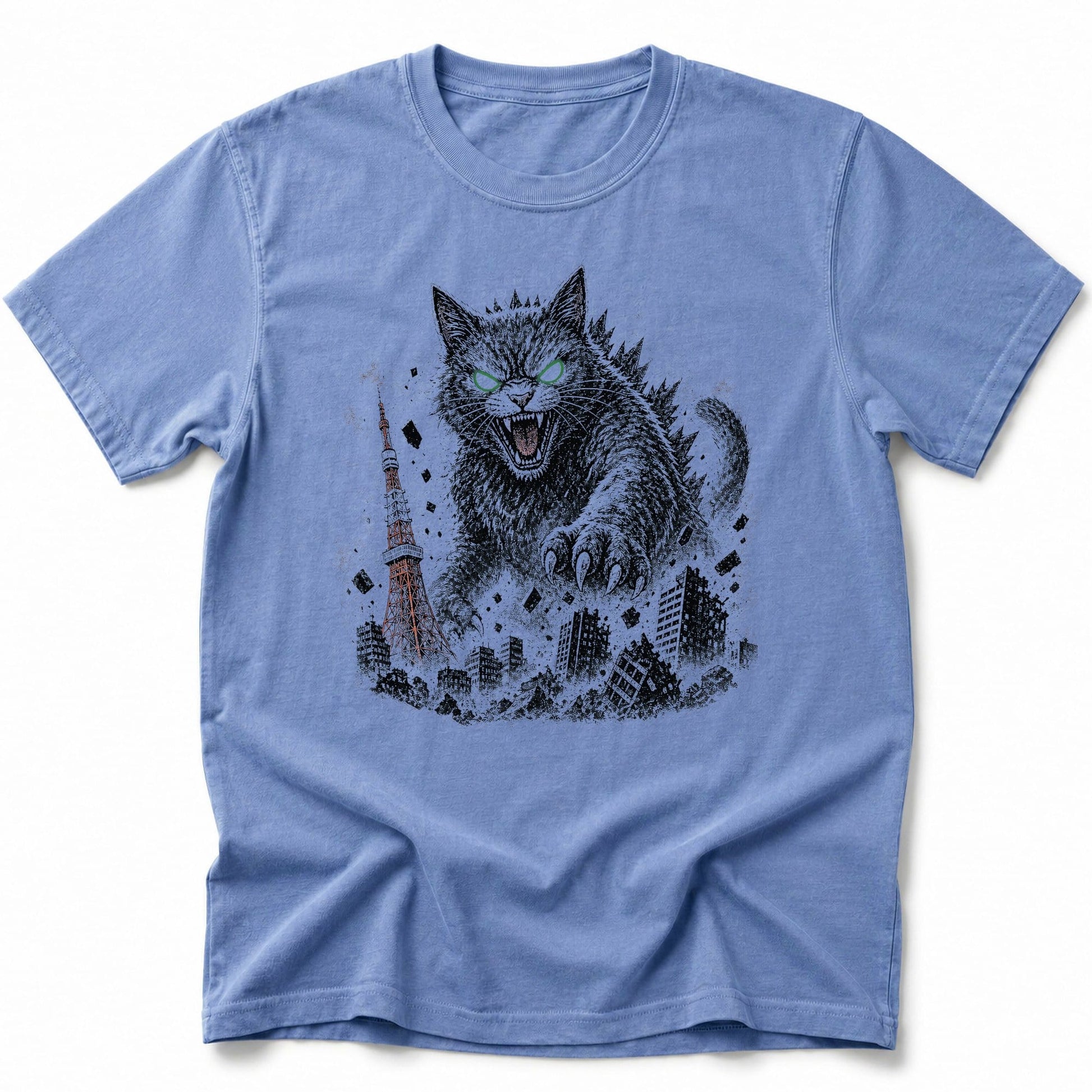 Catzilla Catastrophe T-Shirt Blue Jean / S 17461988169470499105 T-Shirt