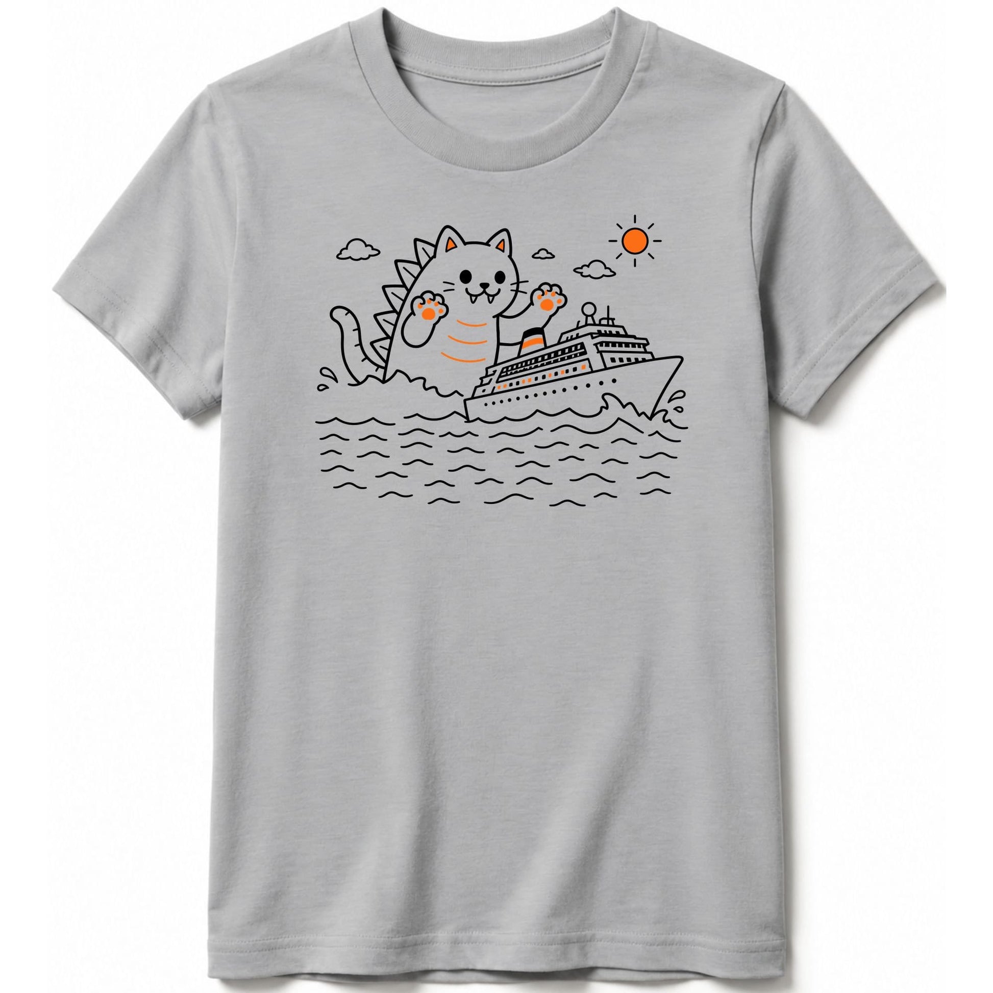 Catzilla Cruise Kids Tee S / Athletic Heather 11962103397111406371 Kids clothes