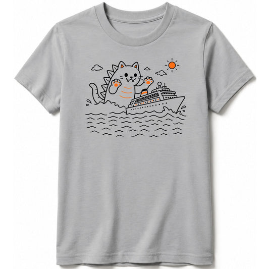Catzilla Cruise Kids Tee S / Athletic Heather 11962103397111406371 Kids clothes
