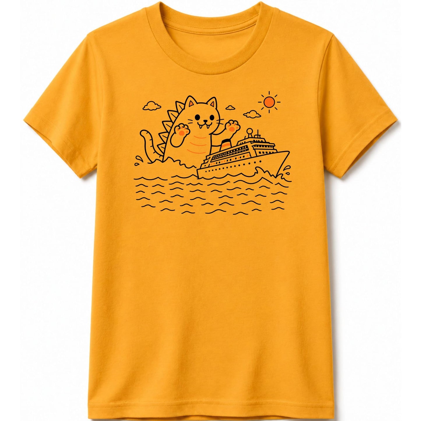 Catzilla Cruise Kids Tee S / Gold 16419474652317287770 Kids clothes
