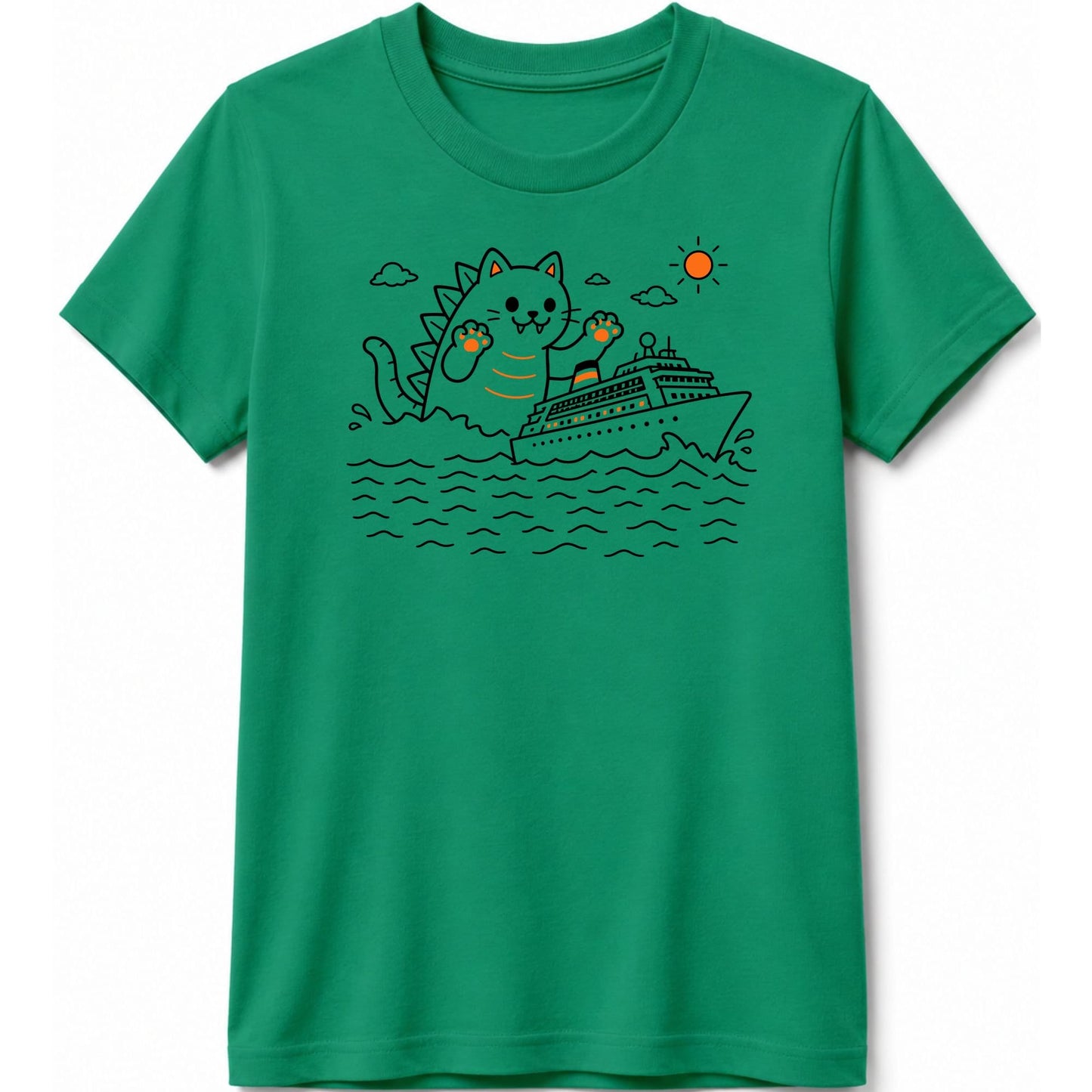 Catzilla Cruise Kids Tee S / Kelly 20482666154587344352 Kids clothes