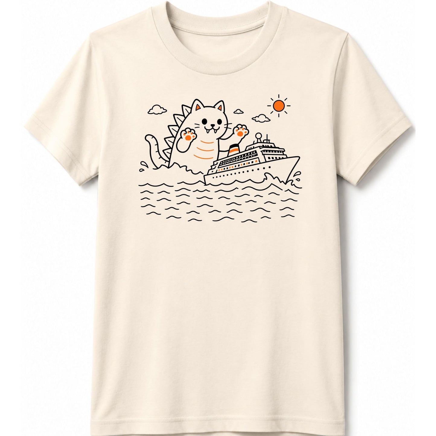 Catzilla Cruise Kids Tee S / Natural 89079149623810392137 Kids clothes