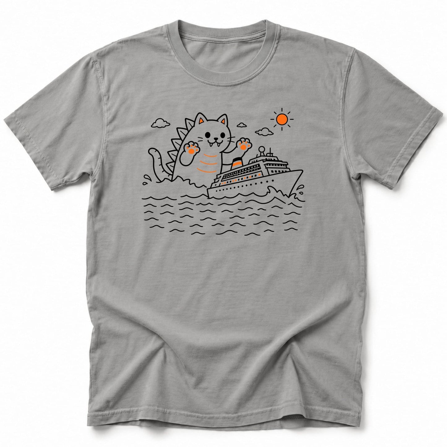 Catzilla Cruise T-Shirt Grey / S 18387017668341212639 T-Shirt