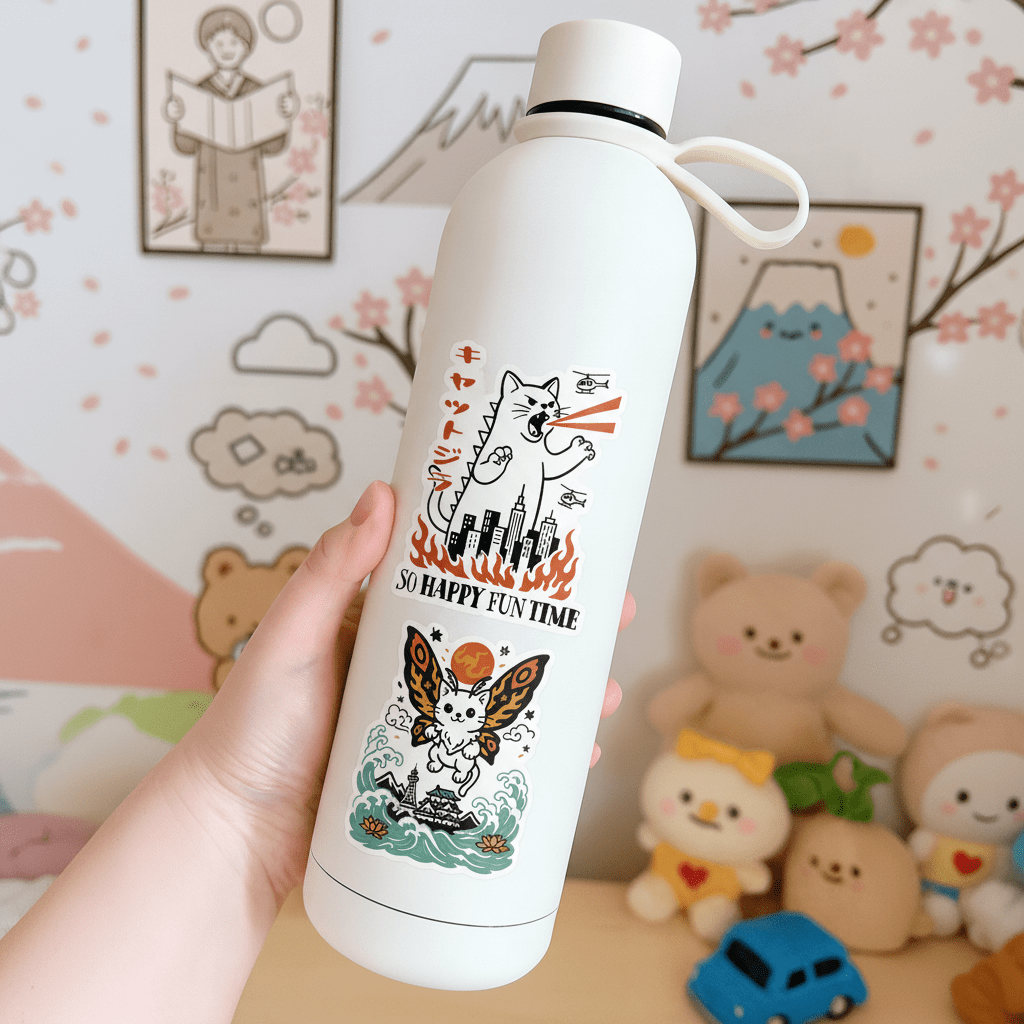 Catzilla & Friends — Exclusive Sticker Pack 6" × 4" / White / Die-Cut 41212235279373025449 Paper products