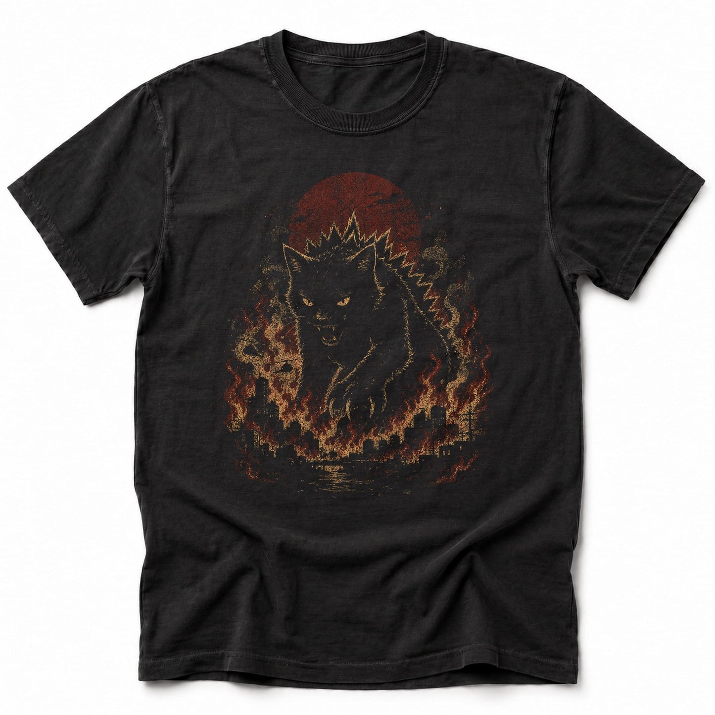 Catzilla Inferno T-Shirt Black / S 18348929886774306703 T-Shirt