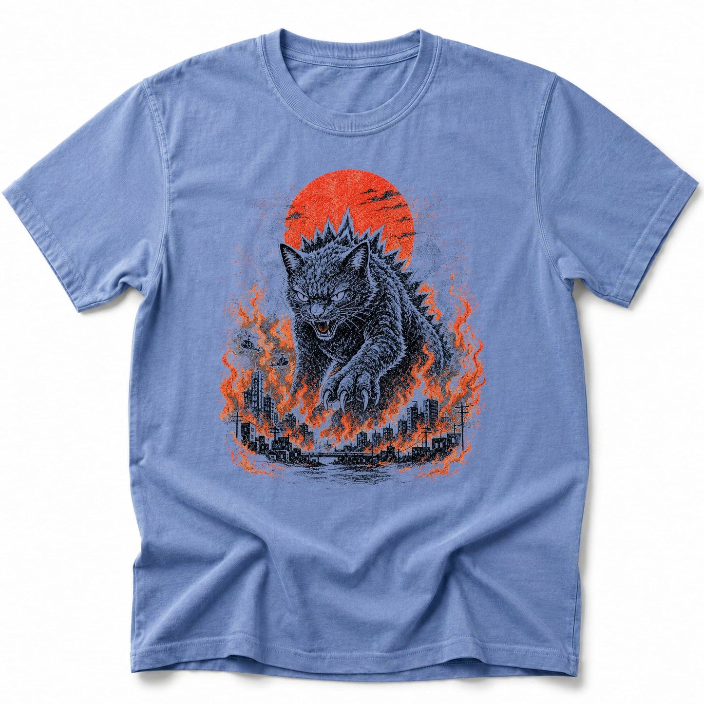 Catzilla Inferno T-Shirt Blue Jean / S 25977465403373445912 T-Shirt