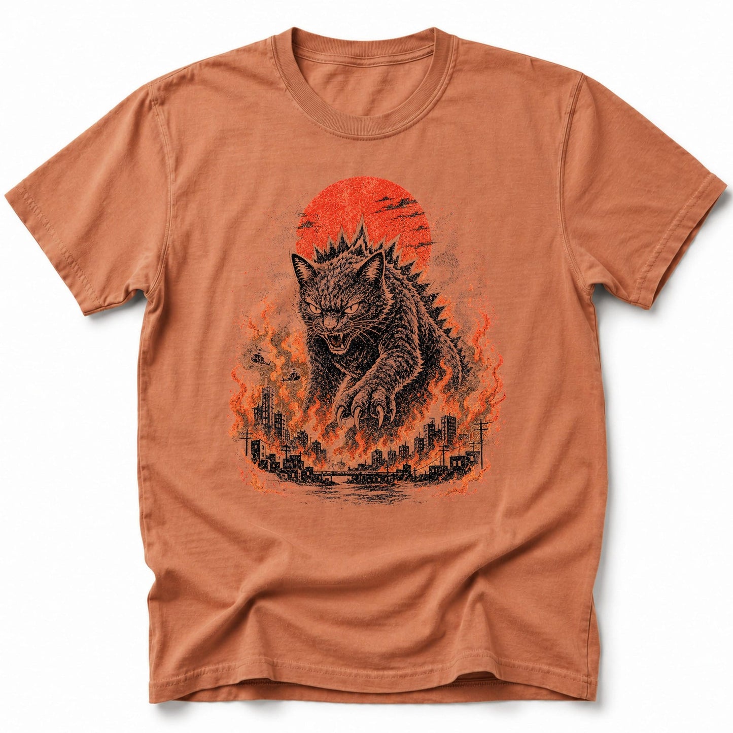 Catzilla Inferno T-Shirt Yam / S 85828899909048567521 T-Shirt