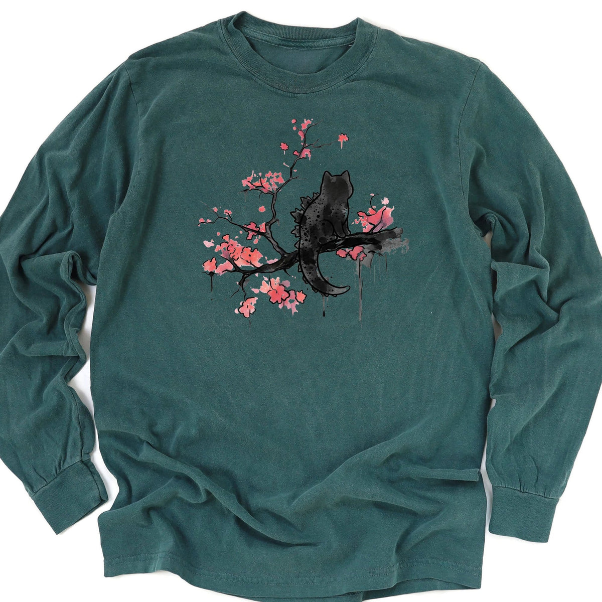 Cherry Blossom Springs Long Sleeve Blue Spruce / M 28399653665021748747 Long-sleeve