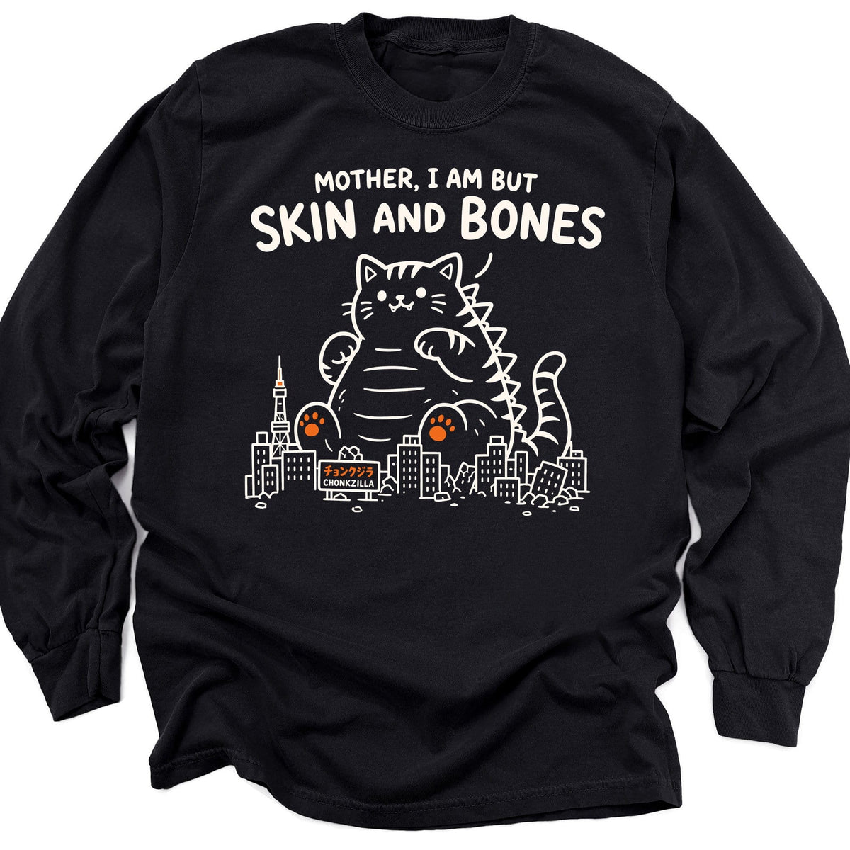 Chonkzilla Long Sleeve Black / M 30176067882805895143 Long-sleeve