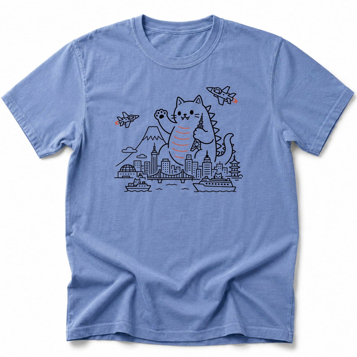 Chonkzilla Returns T-Shirt Blue Jean / S 15331669413911491147 T-Shirt