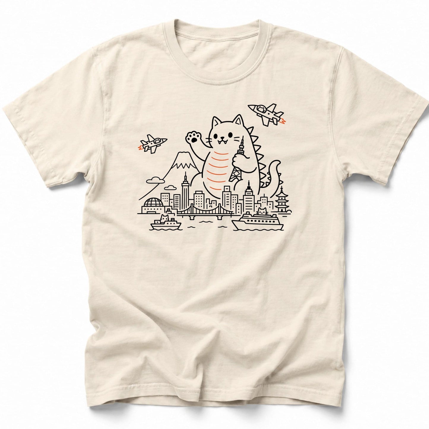 Chonkzilla Returns T-Shirt Ivory / S 32936373653616534803 T-Shirt