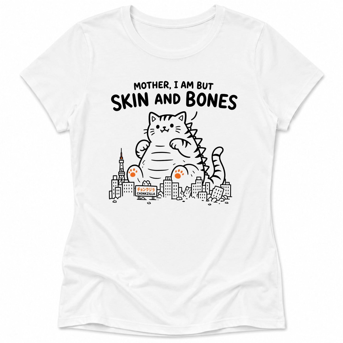Chonkzilla Womens Tee S / White 40673354551538737269 T-Shirt