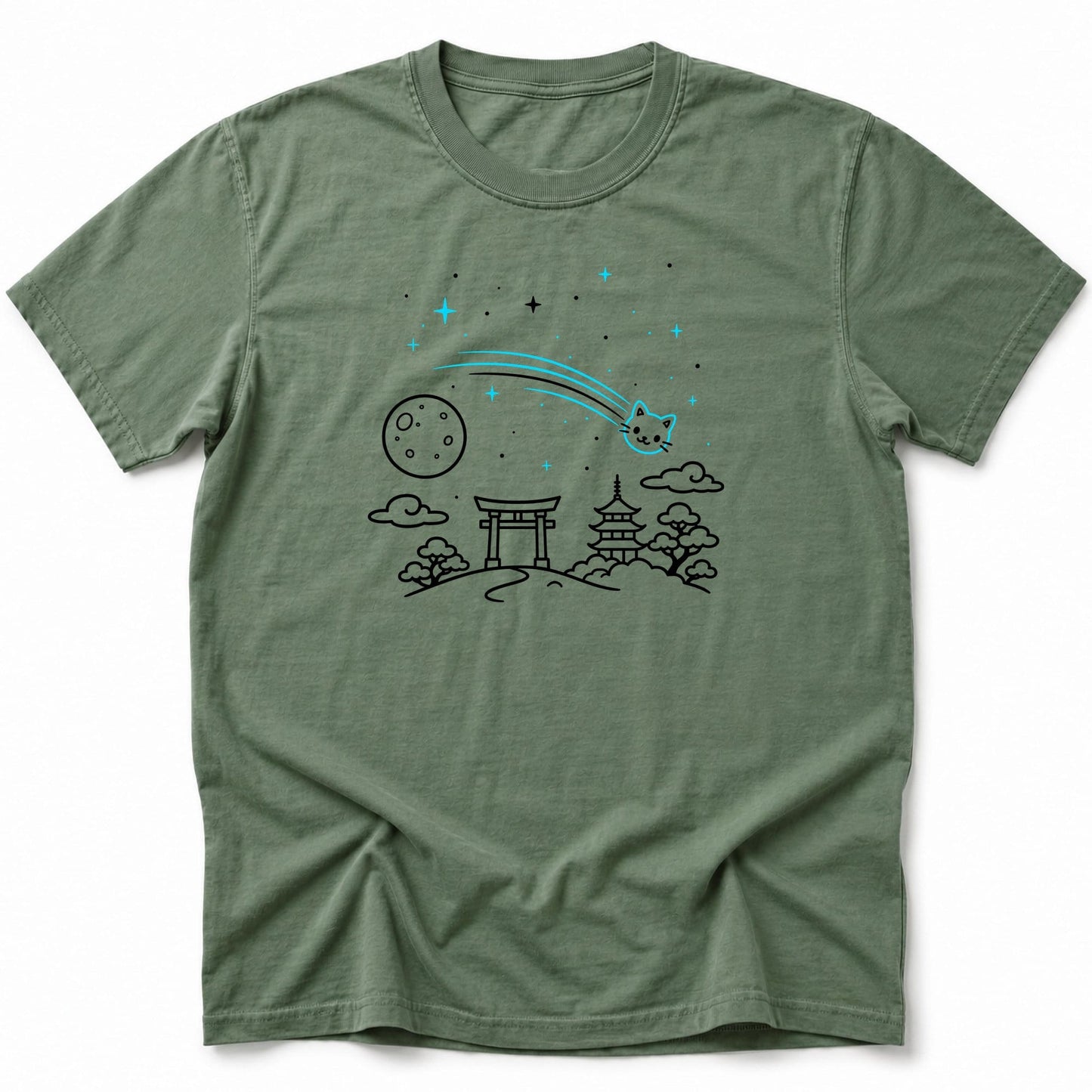Comet Cat T-Shirt Moss / S 31283331379111894715 T-Shirt