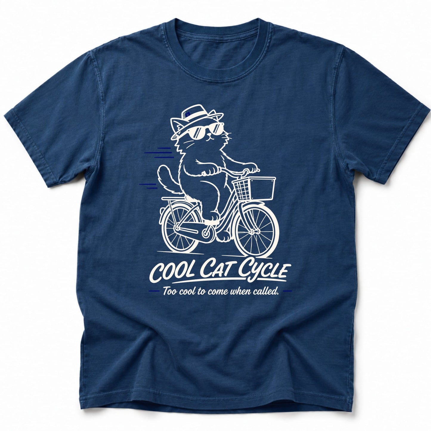 Cool Cat Cycle T-Shirt Navy / S 29190973608984819677 T-Shirt