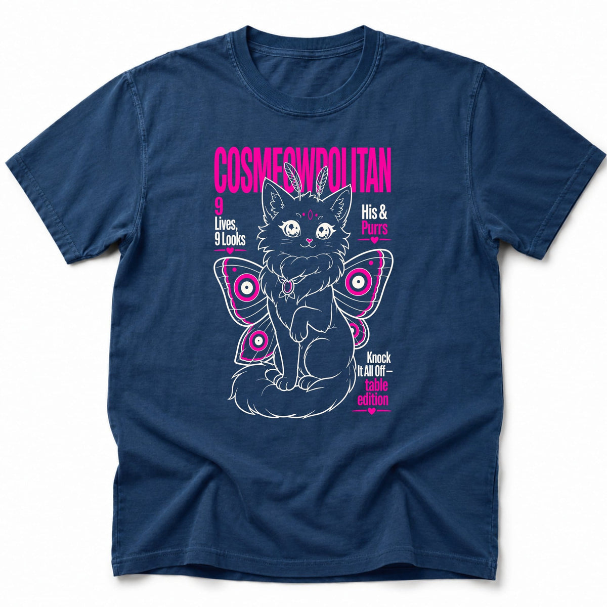 Cosmeowpolitan T-Shirt Navy / S 92756271030879175020 T-Shirt