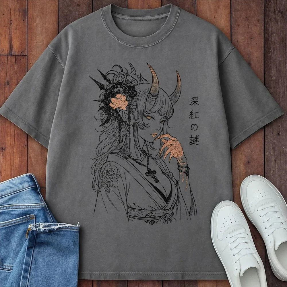 Crimson Enigma T-Shirt Grey / S 14778149836691415100 T-Shirt