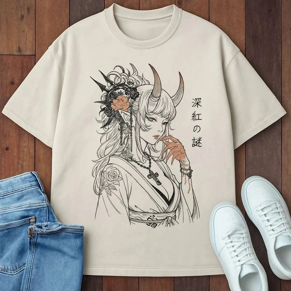 Crimson Enigma T-Shirt Ivory / S 76110314277220014660 T-Shirt