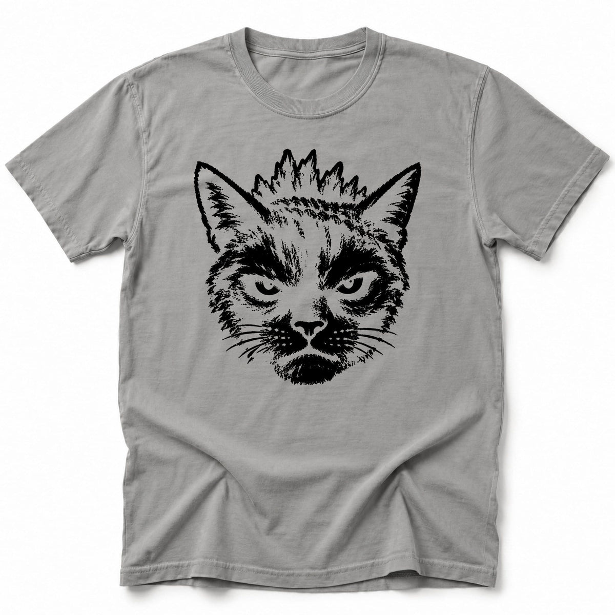 Cross Cat T-Shirt Grey / S 59800159179590571431 T-Shirt