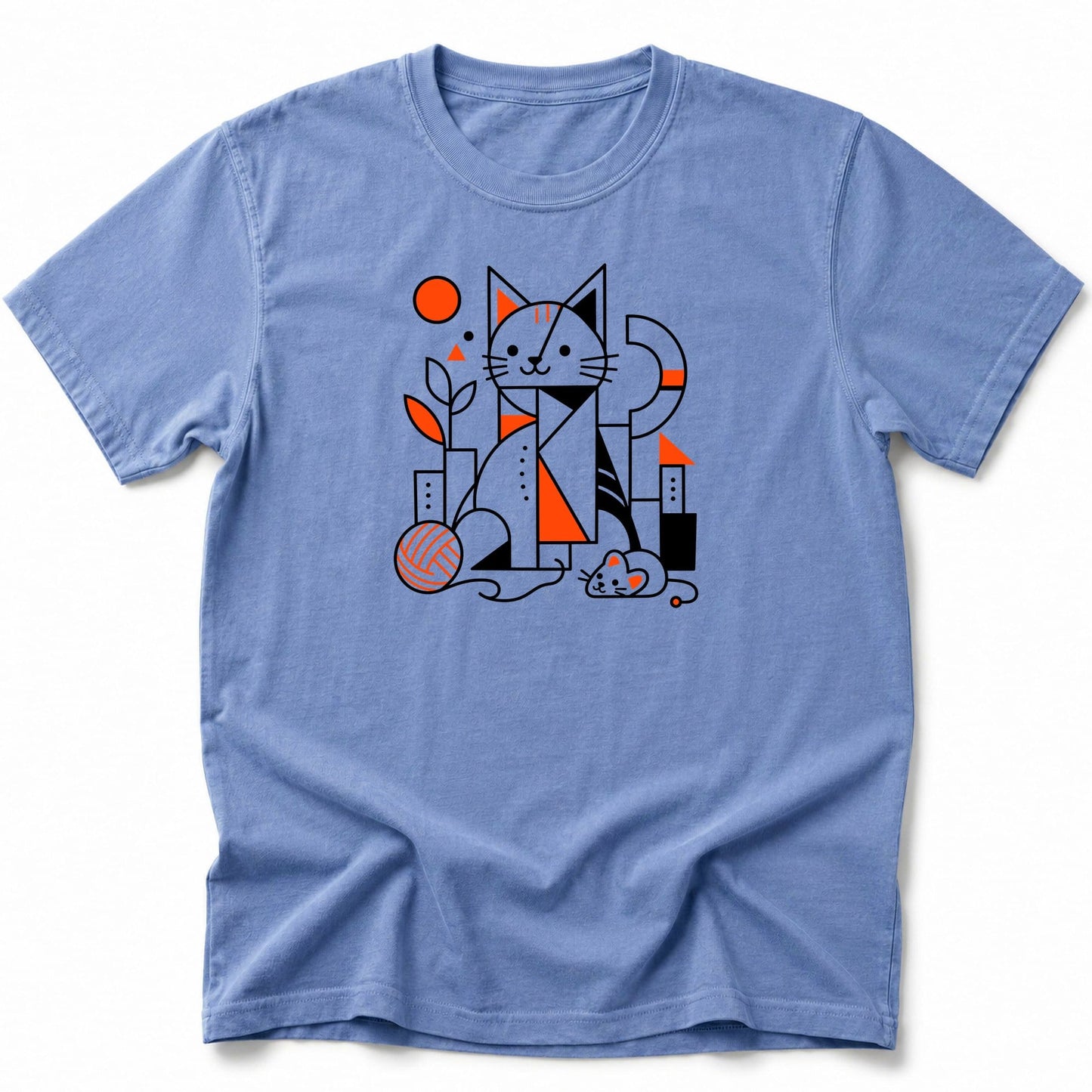 Cubist Cat T-Shirt Blue Jean / S 19422888169031984531 T-Shirt