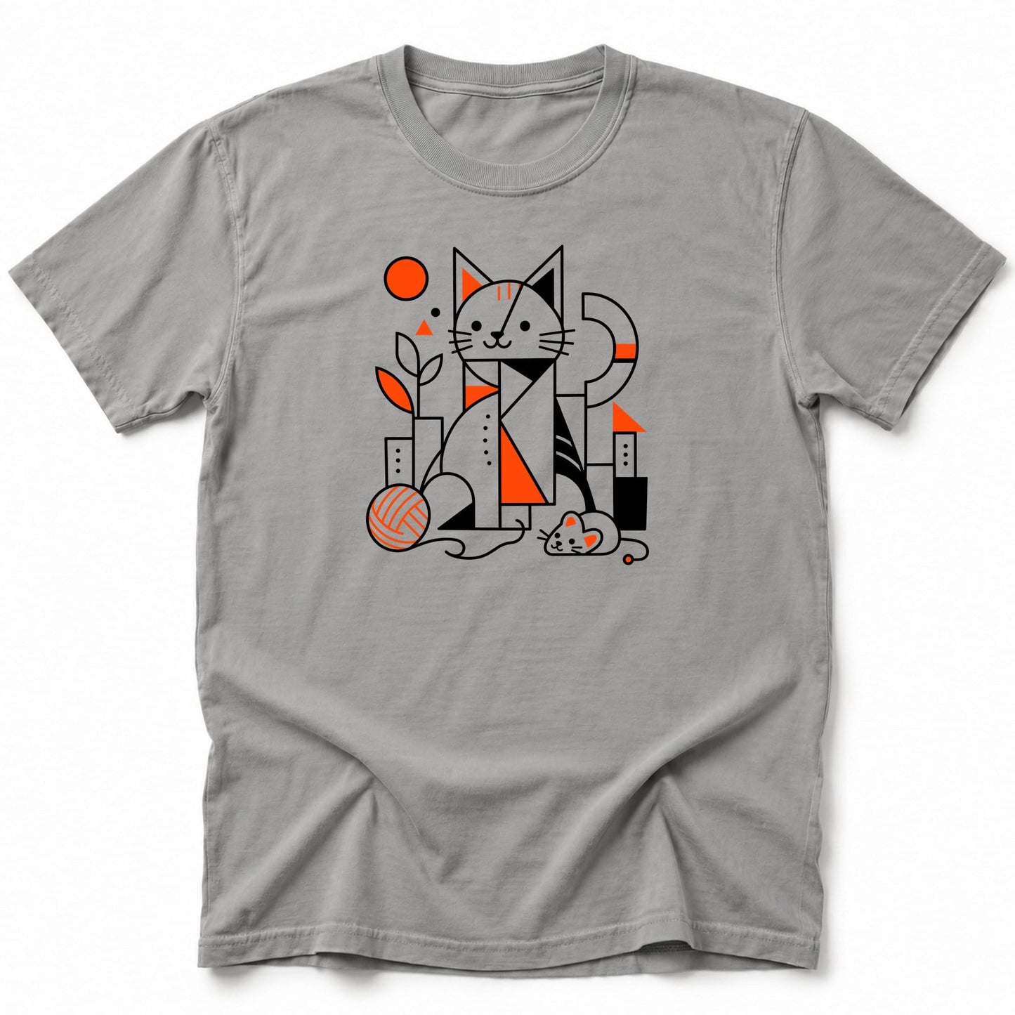 Cubist Cat T-Shirt Grey / S 69198316671808901783 T-Shirt