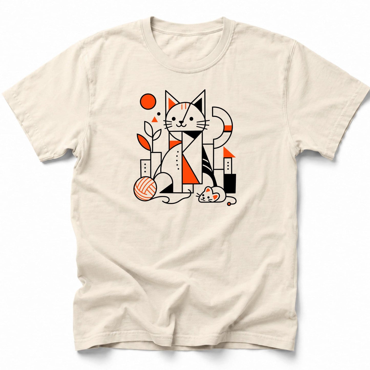 Cubist Cat T-Shirt Ivory / S 29383369908873311833 T-Shirt