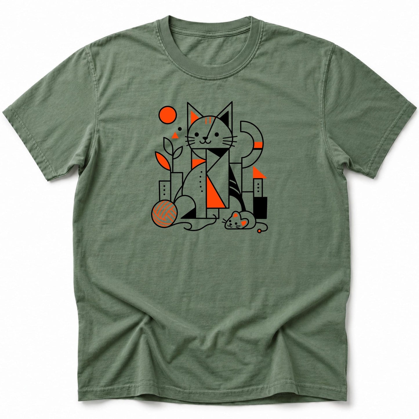 Cubist Cat T-Shirt Moss / S 86605287952040551661 T-Shirt