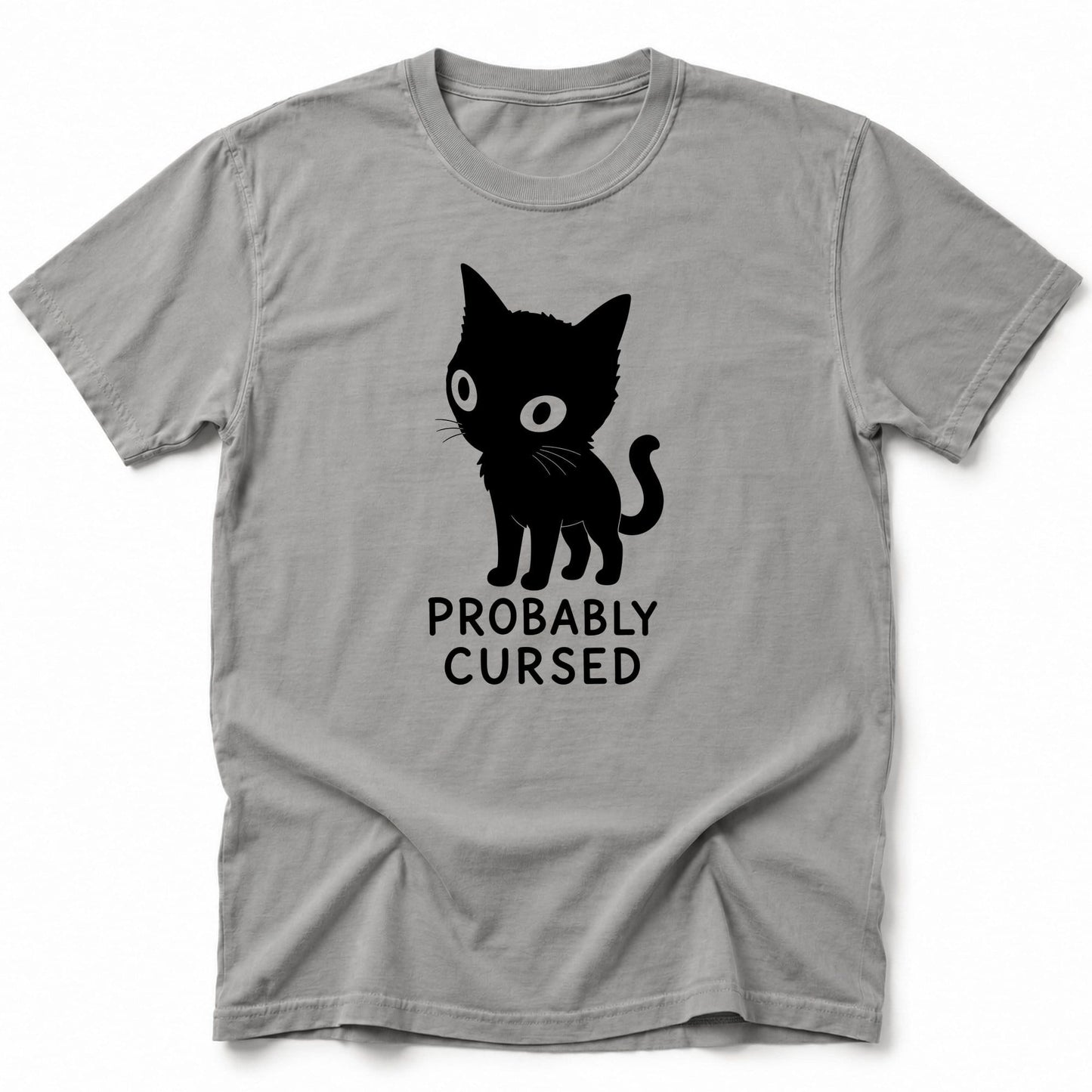 Cursed Cat T-Shirt Grey / S 32201248528918189547 T-Shirt