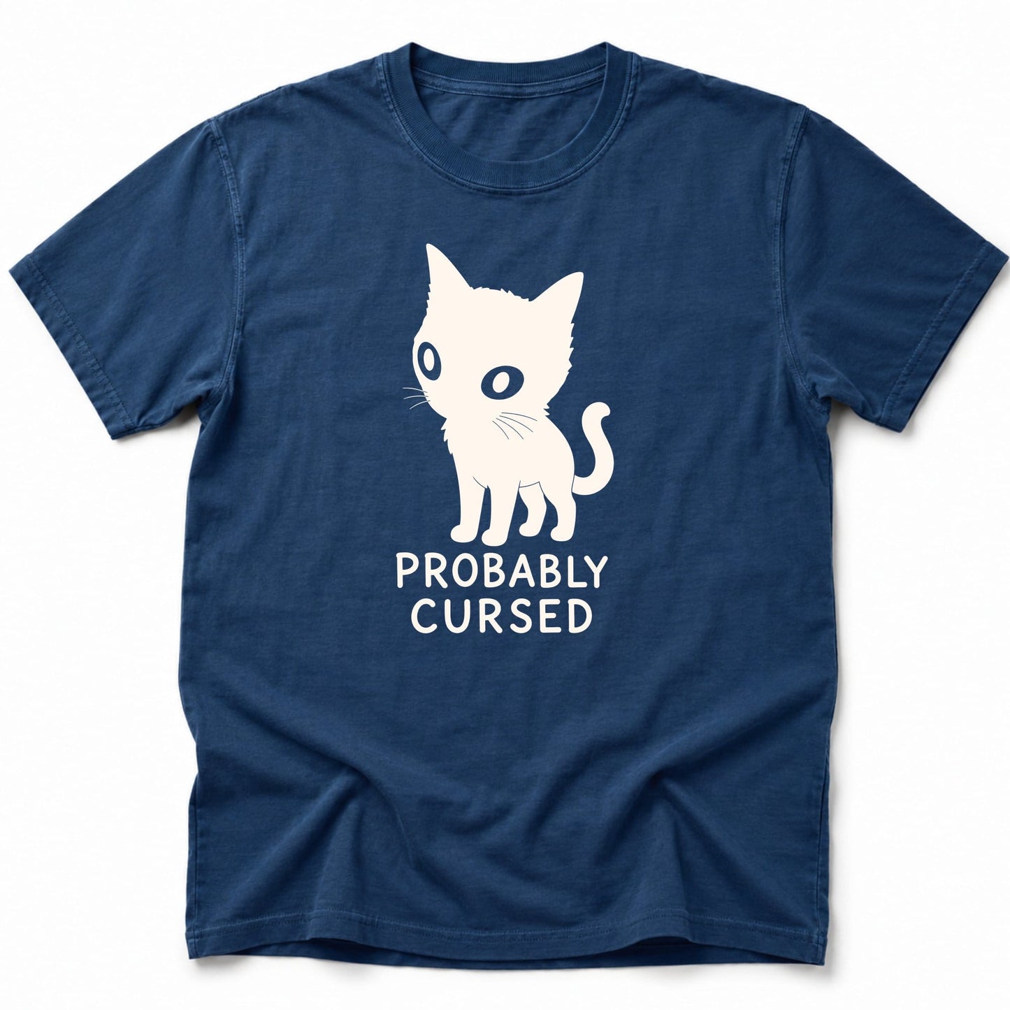 Cursed Cat T-Shirt Navy / S 68882949833714328474 T-Shirt