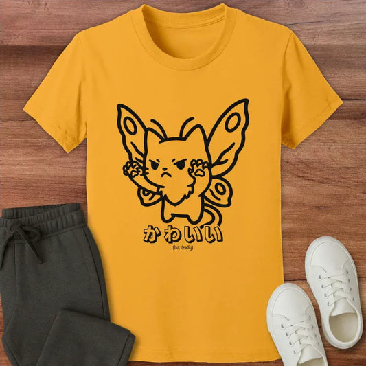 Cute But Deadly Kids Tee Gold / S 11900678064903100951 Kids clothes