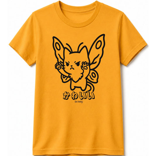 Cute But Deadly Kids Tee Gold / S 11900678064903100951 Kids clothes