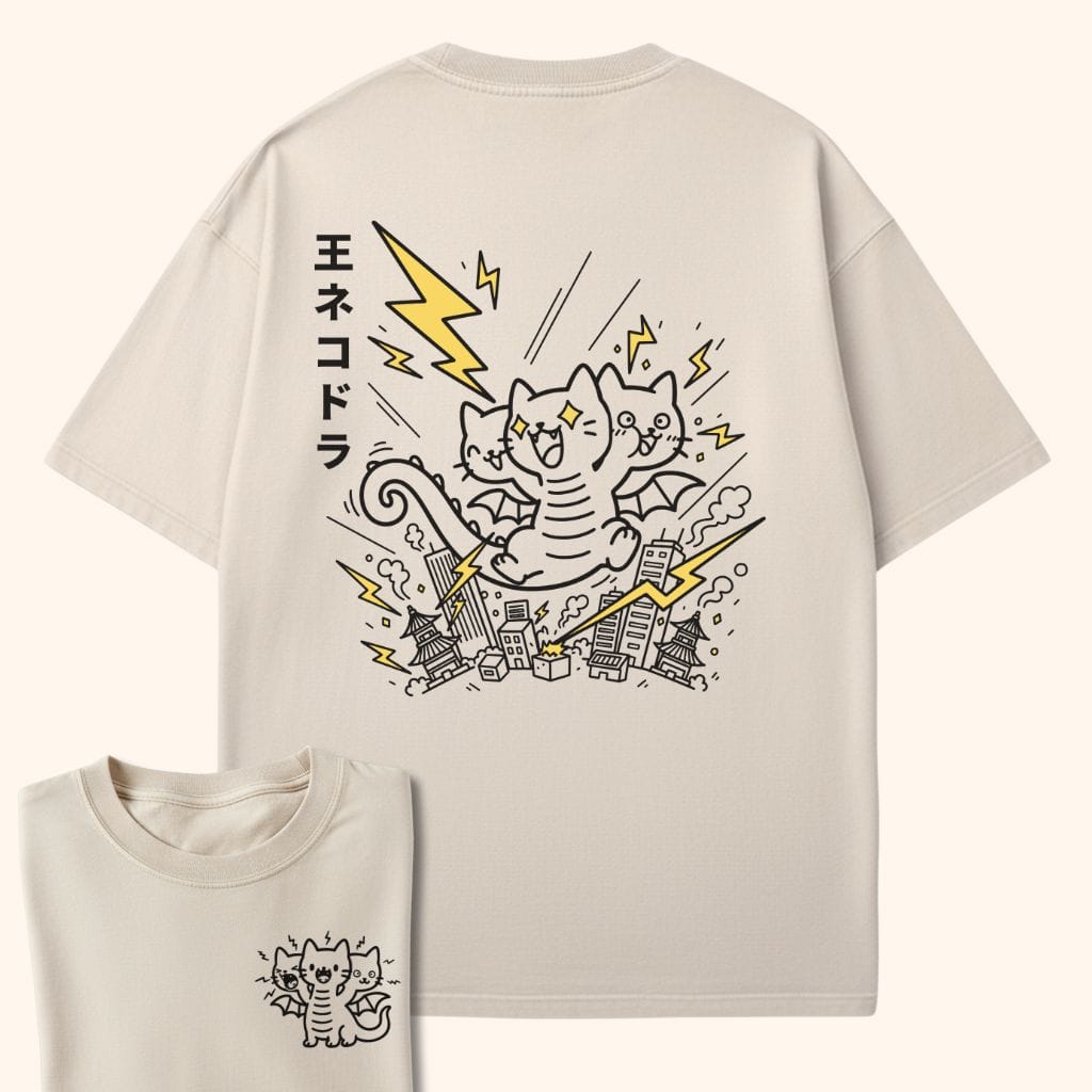 Cute Chaos King Nekodorah Back Ivory / S 27429716342635867081 T-Shirt