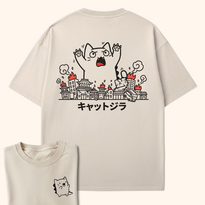 Cute Chaos Kyattojira Back Tee Ivory / S 32027554862796160418 T-Shirt