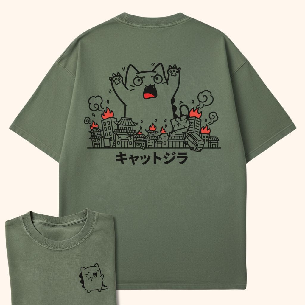 Cute Chaos Kyattojira Back Tee Moss / S 31718454127076600668 T-Shirt