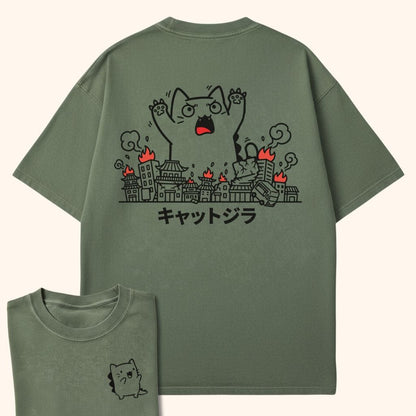 Cute Chaos Kyattojira Back Tee Moss / S 31718454127076600668 T-Shirt