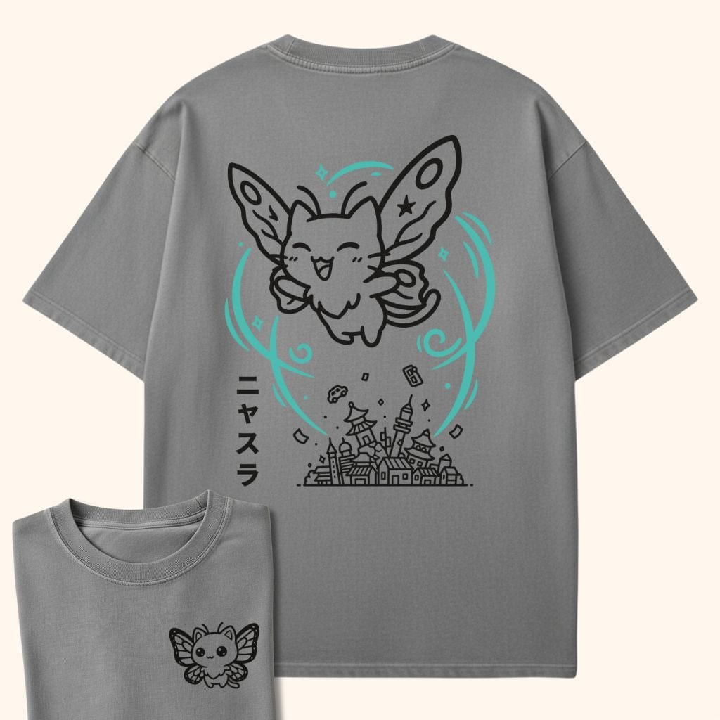 Cute Chaos Nyasura Back Grey / S 11843590963329384352 T-Shirt