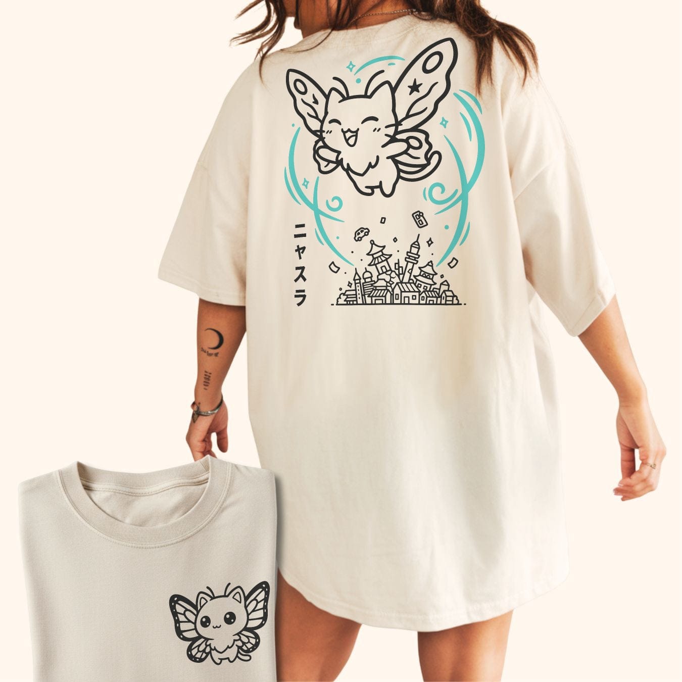 Cute Chaos Nyasura Back T-Shirt