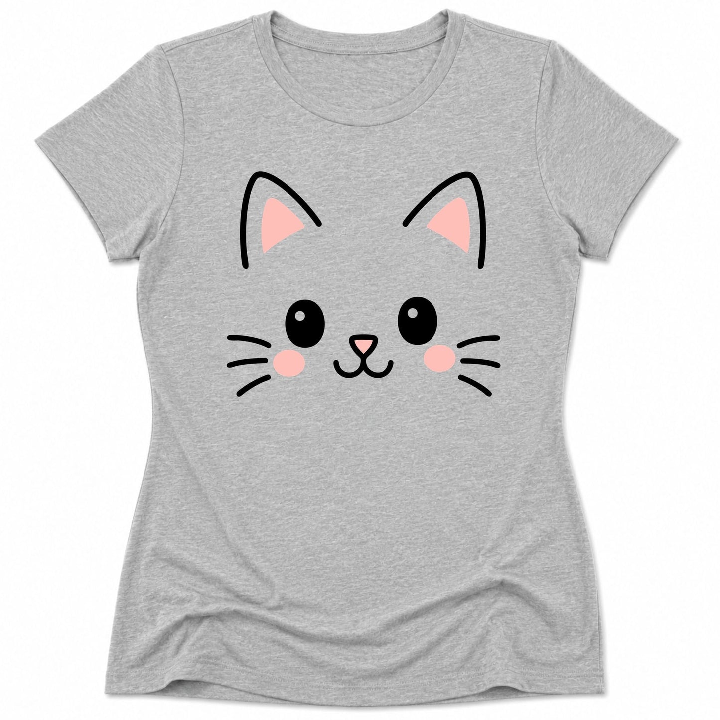 Cutie Cat Womens Tee Athletic Heather / S 29069848972417523453 T-Shirt