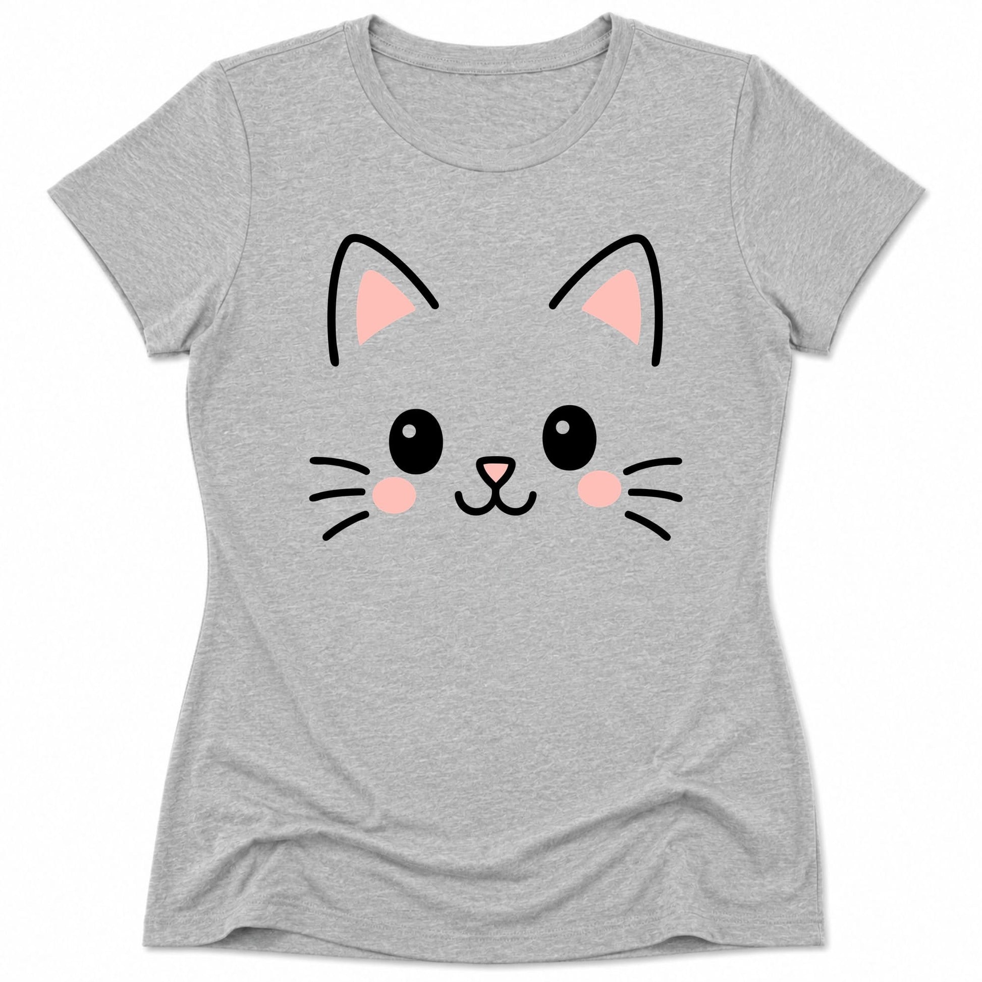Cutie Cat Womens Tee Athletic Heather / S 29069848972417523453 T-Shirt