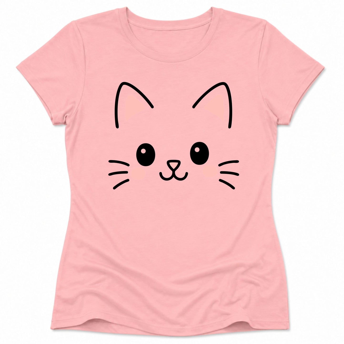 Cutie Cat Womens Tee Pink / S 23941024764289658843 T-Shirt