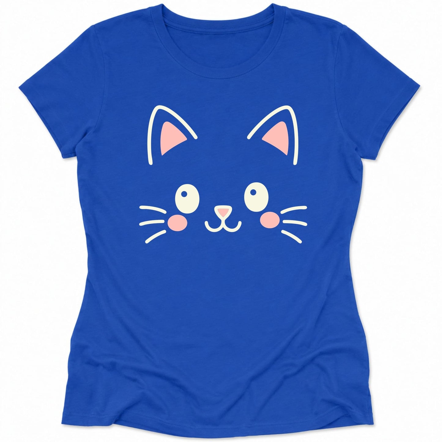 Cutie Cat Womens Tee True Royal / S 28436712346469673086 T-Shirt