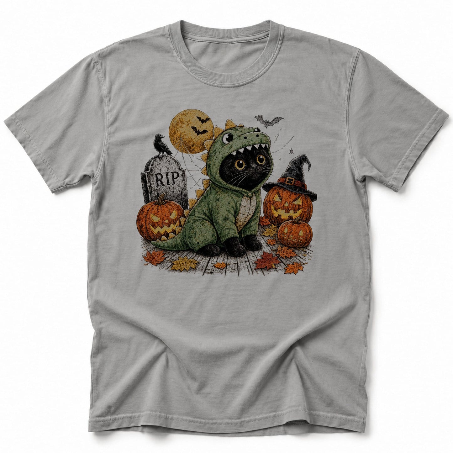 Dino Haunt T-Shirt Grey / S 36689042368082249720 T-Shirt