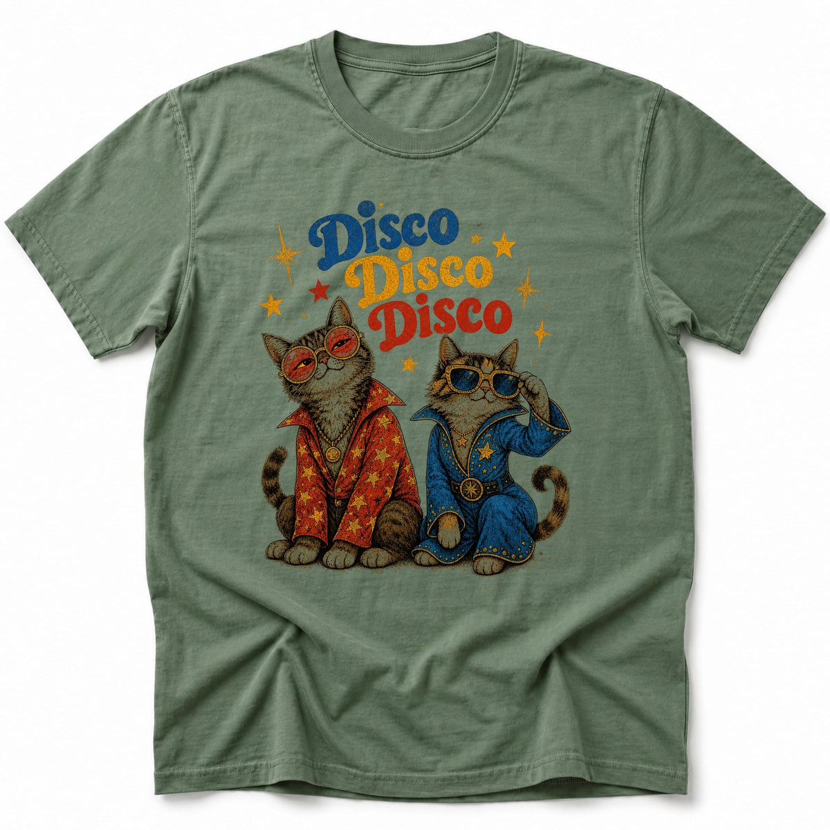 Disco Fever T-Shirt Moss / S 32105360559764395810 T-Shirt