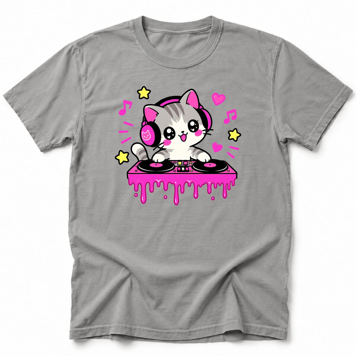 DJ MEOW T-Shirt Grey / S 57959286553093430805 T-Shirt