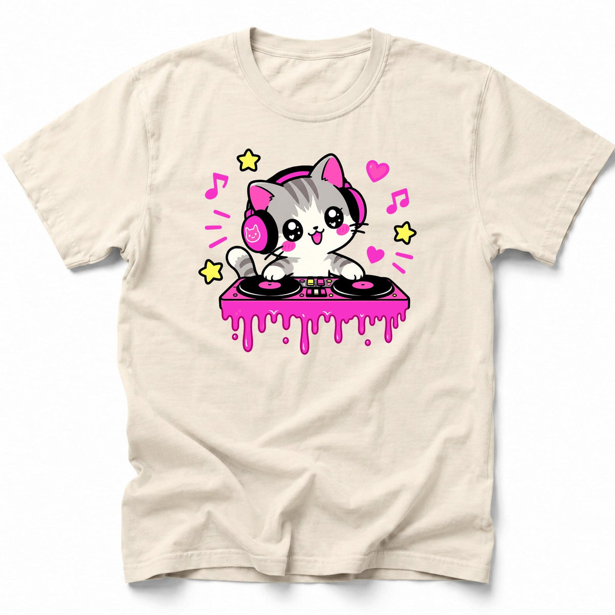 DJ MEOW T-Shirt Ivory / S 29435485268167518858 T-Shirt